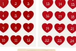 Rub On Stickers - Kalendertal - H 32 MM - B 28 MM - 12,2X15,3 CM - Rød