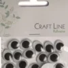 Rulleøjne Oval Pålim. 15Mm 20Stk. Sort/Hvid - Craft Line