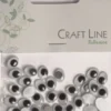 Rulleøjne Oval Pålim. 10Mm 40Stk. Sort/Hvid - Craft Line