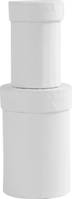 Runde Æsker - H 7+9 CM - Str. 4,5+6 CM - Hvid - 2 Stk