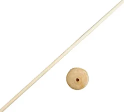 Rundstok Med Fod - H 30 CM - Ø 4 CM - Hulstr. 6 MM - 10 Sæt