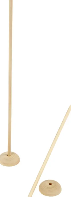 Rundstok Med Fod - H 30 CM - Ø 6,5 CM - Hulstr. 8 MM - 5 Sæt