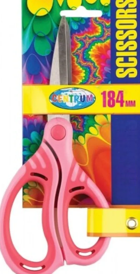 Saks Med Gummigreb 184 MM - Assorterede Farver - Centrum