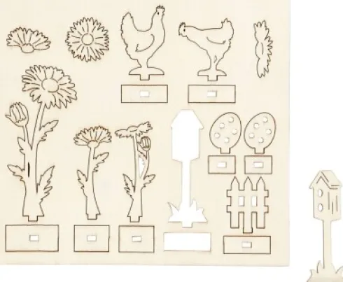 Saml-Selv Træfigur - L 15,5 CM - B 17 CM