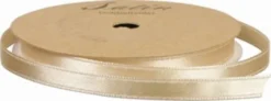 Satinbånd - B 10 MM - Creme - 10 M