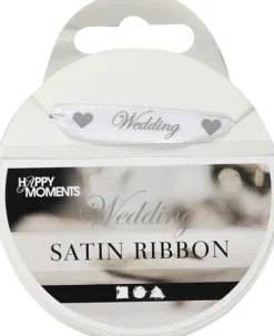 Satinbånd - B 10 MM - Hvid - 8 M