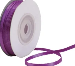 Satinbånd - B 3 MM - Mørk Lilla - 30 M