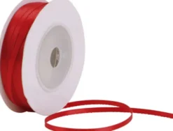 Satinbånd - B 3 MM - Rød - 30 M