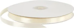 Satinbånd - B 10 MM - Råhvid - 100 M