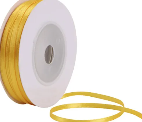 Satinbånd - B 3 MM - Solgul - L 30 M