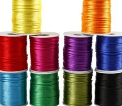 Satinsnor - Tykkelse 2 MM - Stærke Farver - 10X50 M