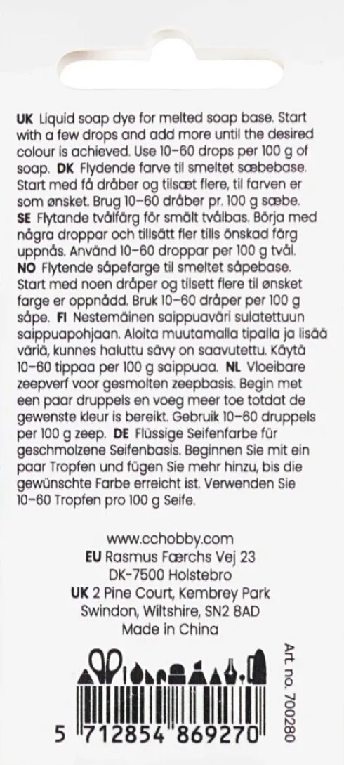 Sæbefarve - Gul - 10 ML