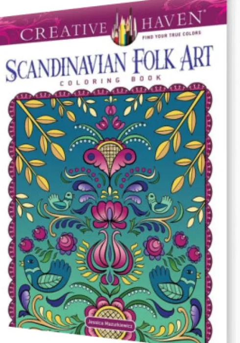 Scandinavian Folk Art Coloring Book