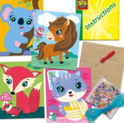 Ses Creative - Broderi Kit Med Glasperler - Dyr