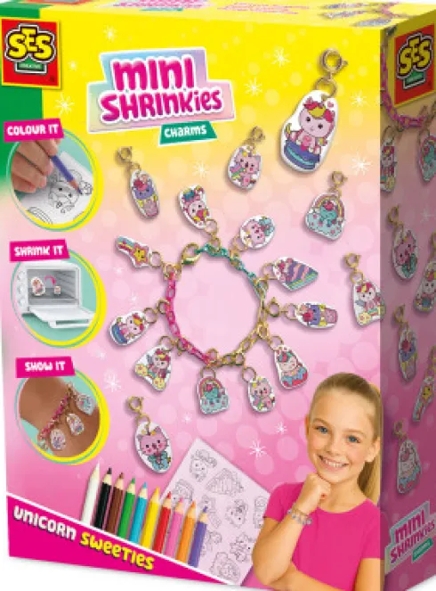 Ses Creative - Krympeplast - Mini Shrinkies - Søde Enhjørninger