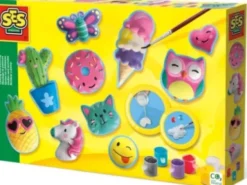 Ses Creative - Støb Og Mal Sæt Til Børn - Glade Figurer