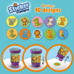 Ses Creative - Stempel Med Klistermærker - Jungledyr