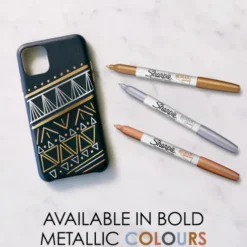 Sharpie - Metallic Permanente Markers - Guld/Sølv/Bronze - 3 Stk