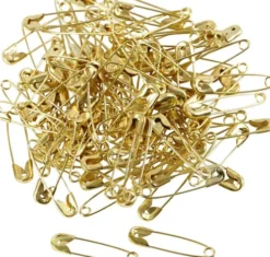 Sikkerhedsnåle - L 22 MM - Tykkelse 0,6 MM - Guld - 100 Stk