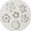 Silikoneform - Blomst - H 0,5 CM - L 1,5-2,5 CM - 1 Stk