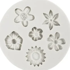 Silikoneform - Blomst - H 0,5 CM - L 1,5-2,5 CM - 1 Stk