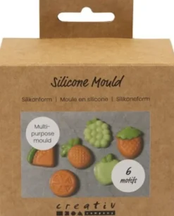 Silikoneform - Frugt - H 1,8 CM - L 4,5-6 CM - 6Stk