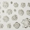 Silikoneform - Roser - H 0,5-1 CM - L 0,8-4 CM - 1 Stk