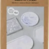 Silikoneform Til Beton Gips Sæbe MM - Firkant Cirkel Hexagon Oval - 4 Stk