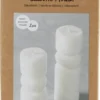 Silikoneform Til Lys Og Andet - Rillet Cylinder - 2 Stk