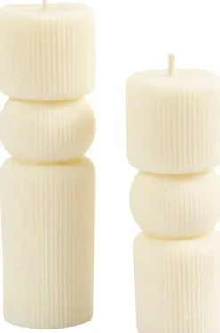 Silikoneform Til Lys Og Andet - Rillet Cylinder - 2 Stk