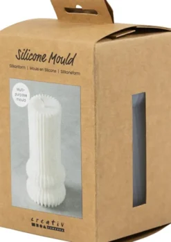 Silikoneform Til Lys Og Andet - Rillet Cylinder Med Buer