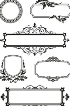 Silikone Stempler - Rammer Med Ornamenter - 11X15,5 CM