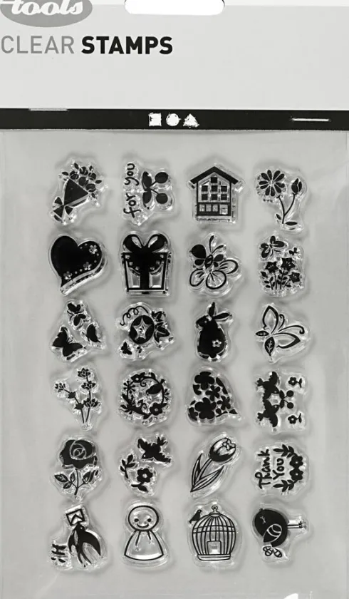 Silikone Stempler - Små Søde Hilsener - 11X15,5 CM