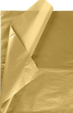 Silkepapir 5 Ark 50 X 70 CM - 18 G - Guld - Haza