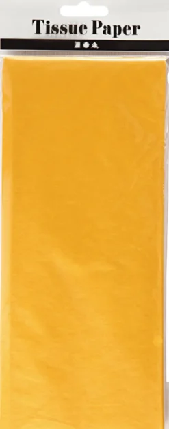 Silkepapir - 50X70 CM - 14 G - Gul - 10 Ark