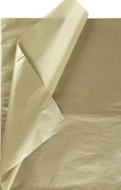 Silkepapir - 50X70 CM - 14 G - Guld - 25 Ark
