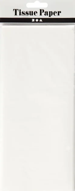 Silkepapir - 50X70 CM - 14 G - Hvid - 10 Ark
