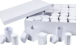 Æsker - H 7+9 CM - Str. 4,5+6 CM - Hvid - 36 Sæt