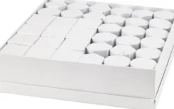 Æsker - H 7+9 CM - Str. 4,5+6 CM - Hvid - 36 Sæt