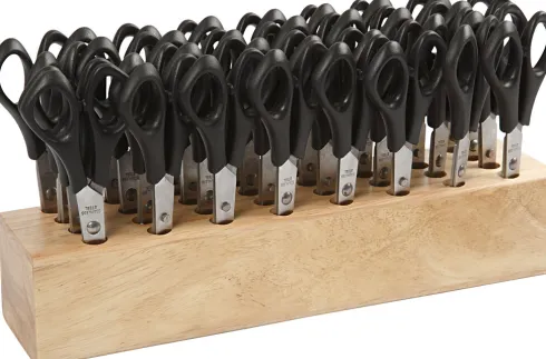 Skolesakse Med Holder - Højre Og Venstre - L 14 CM - Rund