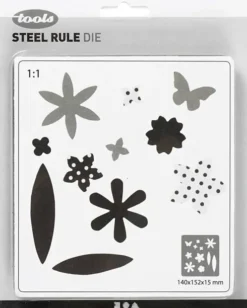 Skæreskabelon - Blomster - Str. 14X15,25 CM - Tykkelse 15 MM