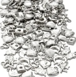 Sølvcharms - Str. 15-20 MM - Hulstr. 3 MM - 80 G