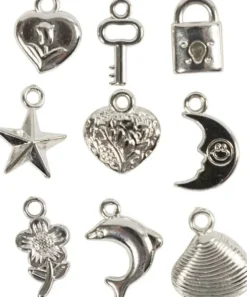 Sølvcharms - Str. 15-20 MM - Hulstr. 3 MM - 80 G