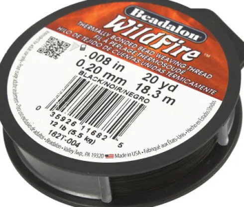 Smykketråd - Tykkelse 0,2 MM - Sort - 18,3 M