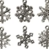 Snefnug Med Øje - H 20 MM - Hulstr. 1,5 MM - Antik Sølv - 18 Assorterede