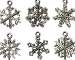 Snefnug Med Øje - H 20 MM - Hulstr. 1,5 MM - Antik Sølv - 18 Assorterede