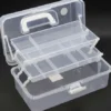 Sortimentskasse Med 2 Hylder - Klar Plast - 31X14,2X17,5 CM
