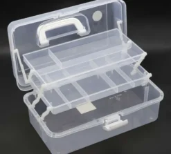 Sortimentskasse Med 2 Hylder - Klar Plast - 31X14,2X17,5 CM