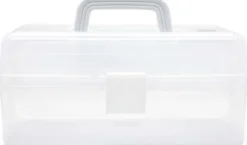 Sortimentskasse Med 2 Hylder - Klar Plast - 31X14,2X17,5 CM