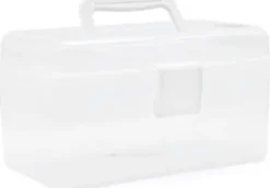 Sortimentskasse Med Indsats - Klar Plast - 25,5X13,5X14,5 CM